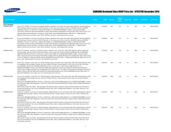 Dec. 2013 Pricing - Samsung
