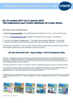 modalites promo jeux storio noel - web - Vtech