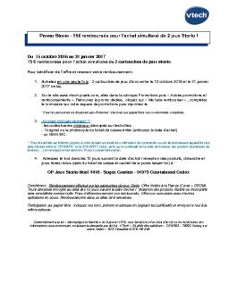 Promo Storio - 15€ remboursés pour l'achat simultané de 2 ... - Vtech