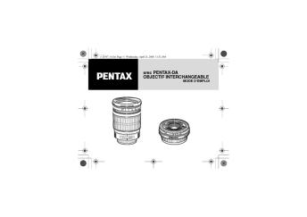 smc PENTAX-DA OBJECTIF INTERCHANGEABLE