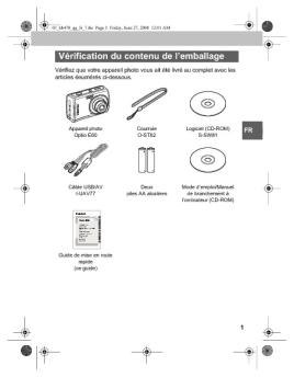 Vérification du contenu de l'emballage