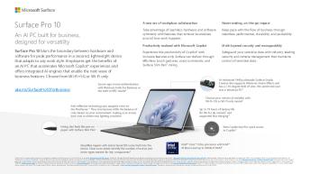 Msft Echo Microsoft Surface Pro 10 Fact Sheet Row