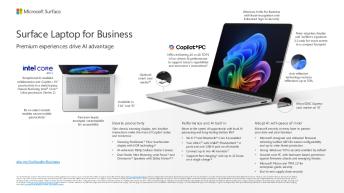 MSFT SurfaceLaptopIntel Fact Sheet