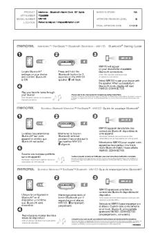 MW153 Bluetooth® Pairing Guide ON ON ON