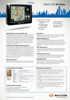 Télécharger fiche technique - Navigon's