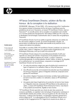 HP lance SmartStream Director, solution de flux de travaux de la ...