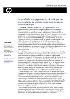Le portefeuille arts graphiques de HP étoffé par une gamme élargie ...