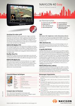 Télécharger fiche technique - Navigon's