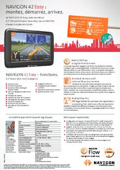 NAVIGON 42 Easy : montez, démarrez, arrivez.