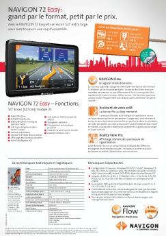 NAVIGON 72 Easy: grand par le format, petit par le prix.