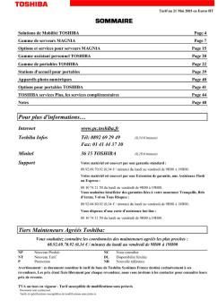 Tiers Mainteneurs Agréés Toshiba