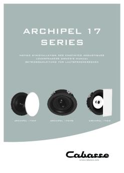 Notice Archipel 17 EN FR DE