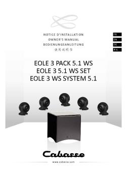 Téléchargement Notice d'installation - Cabasse