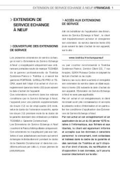 ExTENSION DE SERVICE ECHANGE à NEUF