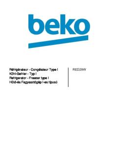 RED29W Réfrigérateur - Congélateur Type I Kühl-Gefrier - Beko