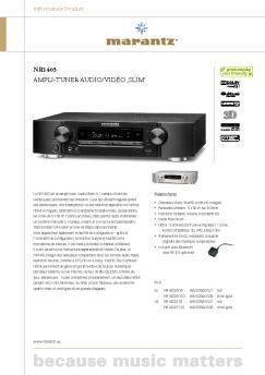 NR1403 Ampli-tuner Audio/Vidéo ‚slim - Pulsat