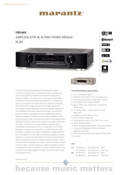 nr1605 amplificateur audio vidéo réseau slim - Derouet