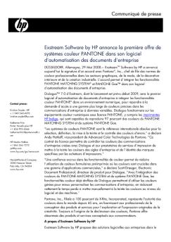 Exstream Software by HP annonce la première offre de systèmes ...