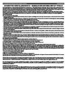 NSwitch HardwareWarranty DE