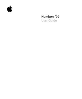 Numbers '09 User Guide (pdf) - Support - Apple