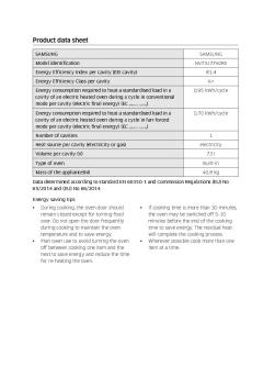 Product data sheet - Samsung