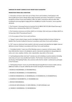 Samsung NX 30 Day Money Back Promotion