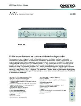 Faible encombrement et concentré de technologie ... - Onkyo