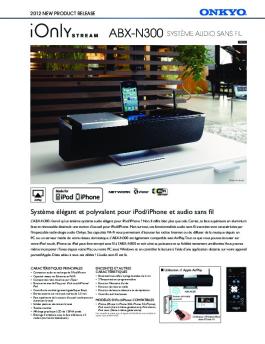 Système élégant et polyvalent pour iPod/iPhone et ... - Onkyo