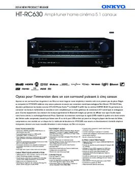 HT-RC630 Ampli-tuner home cinéma 5.1 canaux - Onkyo