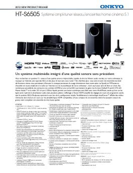 HT-S6505 Système ampli-tuner réseau/enceintes home ... - Onkyo