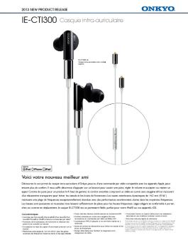 IE-CTI300 Casque intra-auriculaire - Onkyo