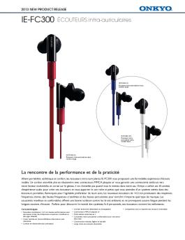 IE-FC300 ÉCOUTEURS intra-auriculaires - Onkyo