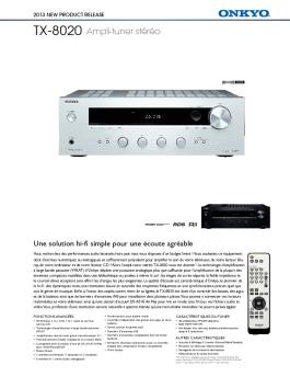 TX-8020 Ampli-tuner stéréo - Derouet