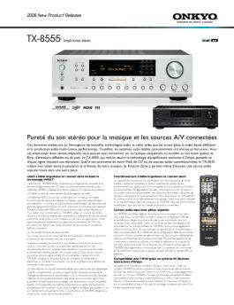 Pureté du son stéréo pour la musique et les sources A/V ... - Onkyo