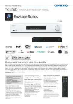TX-L20D Ampli-tuner stéréo en réseau - Onkyo