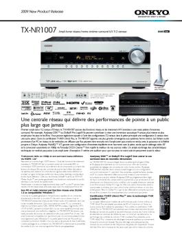 Une centrale réseau qui délivre des performances de pointe à ... - Onkyo