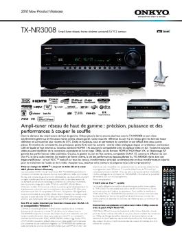Ampli-tuner réseau de haut de gamme : précision, puissance ... - Onkyo