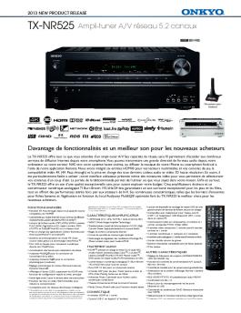 TX-NR525 Ampli-tuner A/V réseau 5.2 canaux - Onkyo