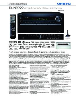 TX-NR929 Ampli-tuner A/V réseau 9.2 canaux - Onkyo
