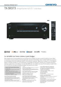 TX-SR373 Ampli-tuner A/V 5.1 canaux - Onkyo
