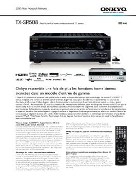 Onkyo rassemble une fois de plus les fonctions home cinéma ...