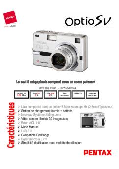 Ultra compacité dans un boîtier 5 Mpix zoom opt. 5x (2.8cm d ...