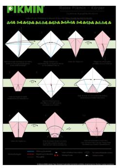 OrigamiInstructions Pikmin Body Red Yellow Blue DE