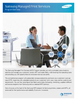Samsung Managed Print Services Program Overview
