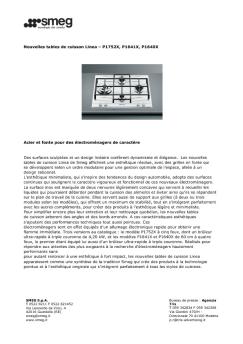 Nouvelles tables de cuisson Linea – P1752X, P1641X, P1640X ...