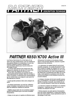 OM, DESCRIPTION TECHNIQUE, K650, K700 Active III - Husqvarna