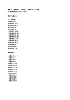 MFPs compatibles Connectivité AS400