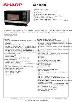 AX-1100IN - Sharp Electronics Benelux
