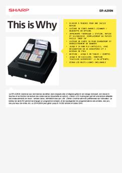 ER-A280N-Systèmes d'encaissement alphanumériques - Sharp ...