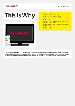 LC-22LE510E-Téléviseur LCD< 20 pouces - Sharp Electronics
